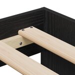 vidaXL Cadre de lit de rangement Chêne Noir 100x200 cm