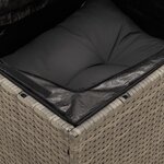 vidaXL Salon de jardin avec coussins 7 Pièces gris résine tressée