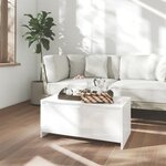 vidaXL Table basse blanc brillant 90x50x41 5 cm bois d'ingénierie