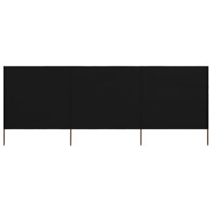 vidaXL Paravent 3 panneaux Tissu 400 x 120 cm Noir
