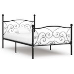 vidaXL Cadre de lit sans matelas avec sommier à lattes métal 100x200cm