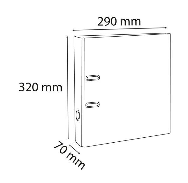 Classeur à levier export papier marbre gris a4 dos de 70mm. - x 50 - exacompta