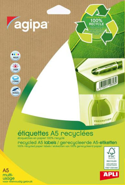 84 Étiquettes 97X46 100  Récyclées