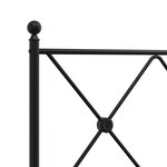 vidaXL Cadre de lit métal sans matelas avec pied de lit noir 140x190cm