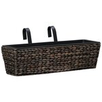 vidaXL Jardinières 2 Pièces Jacinthe d'eau Marron