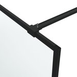 vidaXL Paroi de douche Noir 140x195 cm Verre ESG dépoli