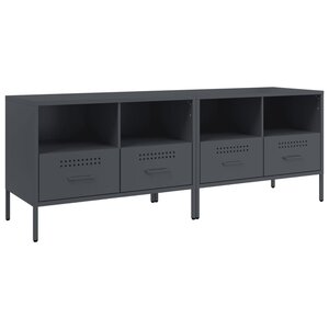 vidaXL Meubles TV 2 Pièces anthracite 68x39x50 5 cm acier laminé à froid