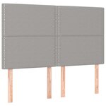 vidaXL Cadre de lit sans matelas gris clair 140x190 cm tissu