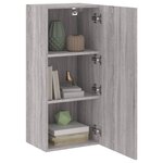 vidaXL Meuble TV mural sonoma gris 40 5x30x90 cm bois d'ingénierie