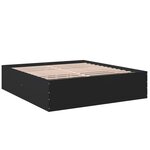 vidaXL Cadre de lit sans matelas noir 180x200 cm