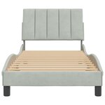 vidaXL Cadre de lit sans matelas gris clair 80x200 cm velours