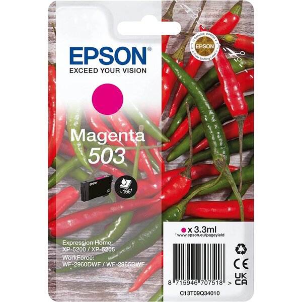 Cartouche jet d'encre 503 magenta epson piments epson