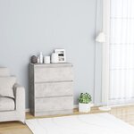 vidaXL Buffet Gris béton 60x35x76 cm Bois d'ingénierie