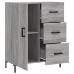 vidaXL Buffet sonoma gris 69 5x34x90 cm bois d'ingénierie