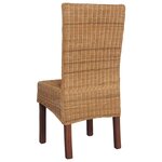 vidaXL Chaises à manger lot de 4 marron rotin naturel