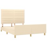 vidaXL Cadre de lit sans matelas crème 140x200 cm tissu