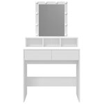 vidaXL Coiffeuse avec LED blanc 80x41x144 5 cm