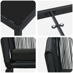 vidaXL Ensemble de jardin 5 pièces Noir Poly Rattan