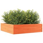 vidaXL Jardinière cire marron 90x90x23 cm bois de pin massif
