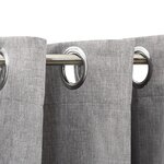 vidaXL Rideaux occultants Aspect lin avec œillets 2 Pièces Gris 140x245cm