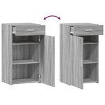 vidaXL Buffet sonoma gris 50x42 5x93 cm bois d'ingénierie
