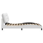 vidaXL Cadre de lit avec LED sans matelas blanc 140x200 cm