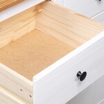 vidaXL Buffet Blanc 135x40x80 cm Pin solide Gamme Panama