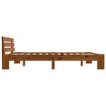 vidaXL Cadre de lit sans matelas marron miel 160x200cm bois pin massif