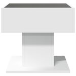 vidaXL Table basse avec LED blanc 50x50x45 cm bois d'ingénierie