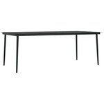 vidaXL Ensemble à manger de jardin avec coussins 7 Pièces Noir