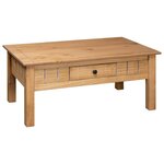 vidaXL Table basse 100x60x45 cm Pin massif Assortiment Panama
