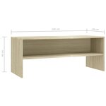 vidaXL Meuble TV Chêne sonoma 100x40x40 cm Bois d'ingénierie