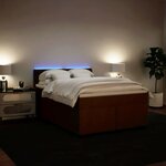 vidaXL Sommier à lattes de lit avec matelas Rose 160x200 cm Velours