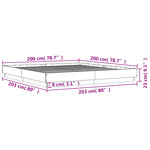 vidaXL Cadre de lit sonoma gris 200x200 cm bois d'ingénierie