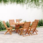 vidaXL Chaises de jardin pliantes lot de 6 51x66x95 cm bois d'acacia