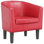 vidaXL Fauteuil cabriolet rouge similicuir