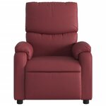 vidaXL Fauteuil de massage inclinable électrique rouge bordeaux