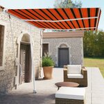 vidaXL Auvent automatique sur pied 350x250 cm Orange/marron
