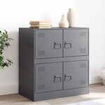 vidaXL Buffet anthracite 67x39x73 cm acier