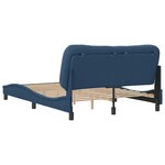 vidaXL Cadre de lit avec tête de lit Bleu 120x200 cm Tissu