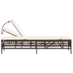 vidaXL Chaises longues avec coussins lot de 2 marron résine tressée