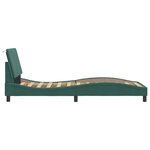 vidaXL Cadre de lit avec LED sans matelas vert foncé 90x200 cm velours