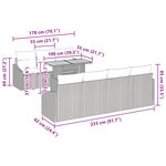 vidaXL Ensemble de 8 pièces de salle à manger de jardin avec coussins noirs en poly rotin