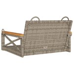 vidaXL Balancelle gris 63x62x40 cm résine tressée