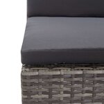 vidaXL Salon de jardin 3 Pièces avec coussins Résine tressée Gris