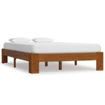 vidaXL Cadre de lit sans matelas marron clair pin massif 120x200 cm