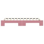 vidaXL Lit de jour avec gigogne sans matelas rose 90x200 cm