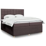 vidaXL Sommier à lattes de lit avec matelas Marron foncé 200x200 cm