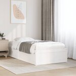 vidaXL Cadre de lit sans matelas blanc 90x190 cm bois de pin massif