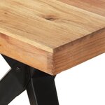 vidaXL Table de salle à manger 200x90x76 cm Bois d'acacia massif